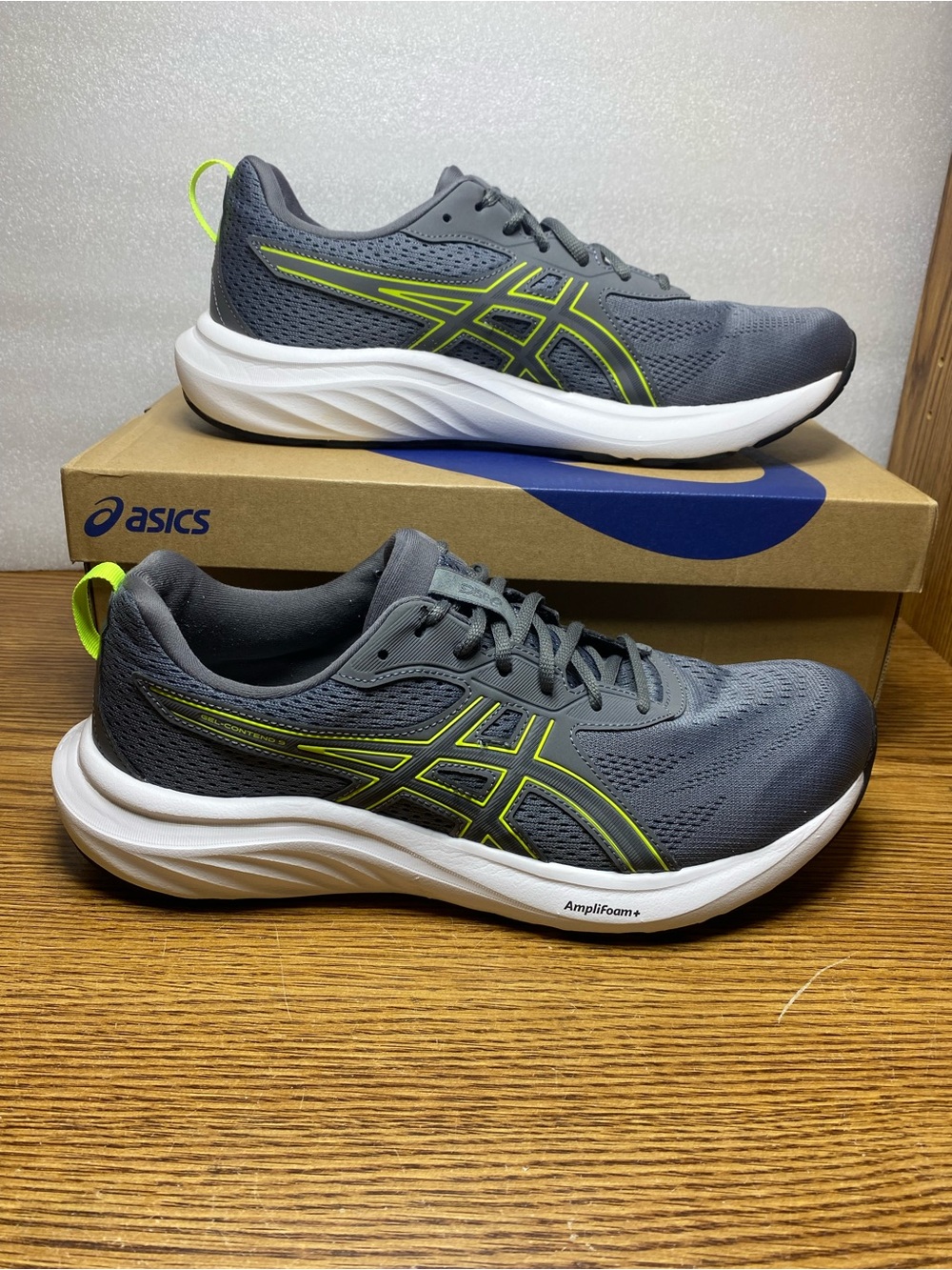 Asics Gel Contend 9 Men's Athletic Running Shoes Sneakers Size 11.5 D Gray Blue
